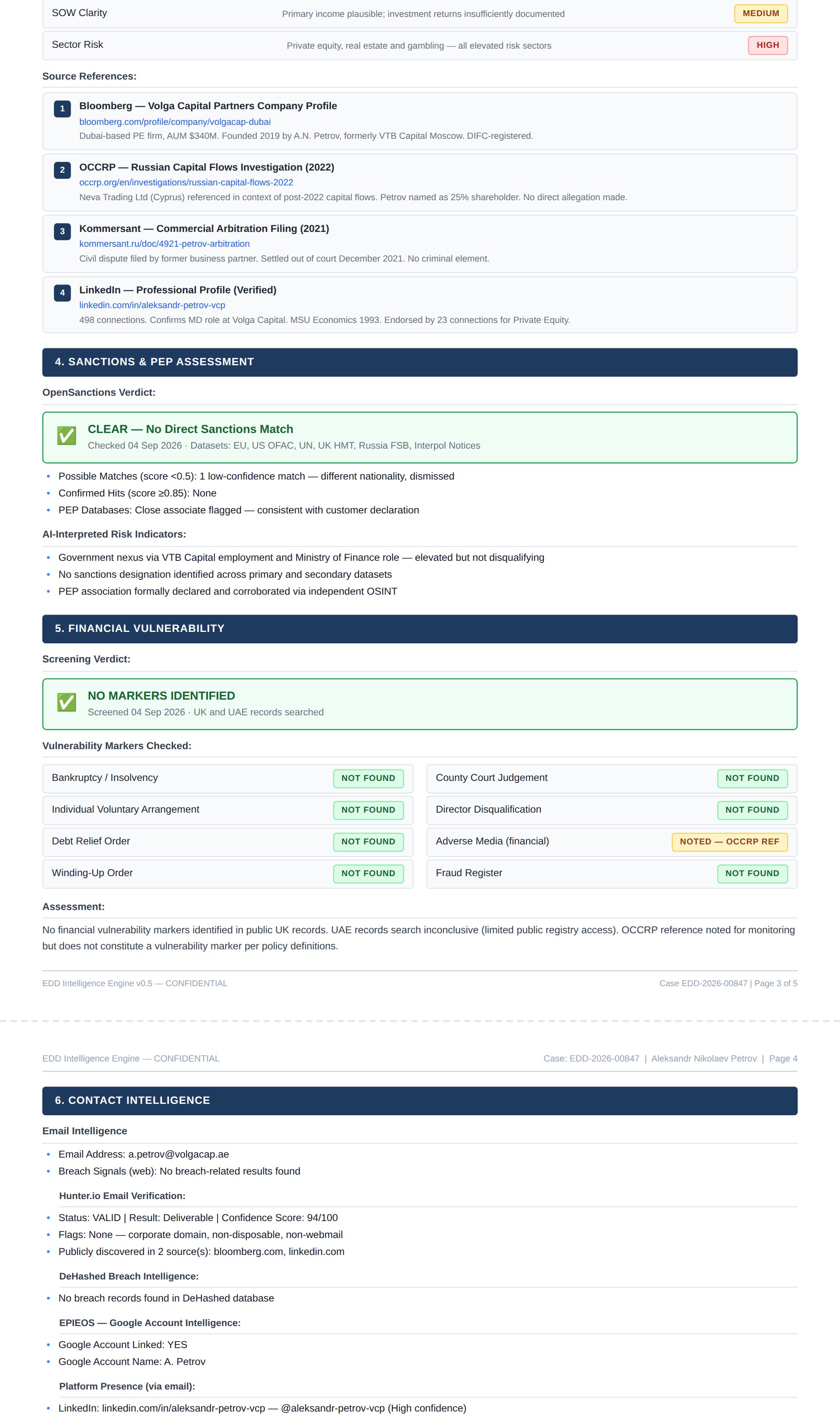 EDD Report — OSINT & Sanctions