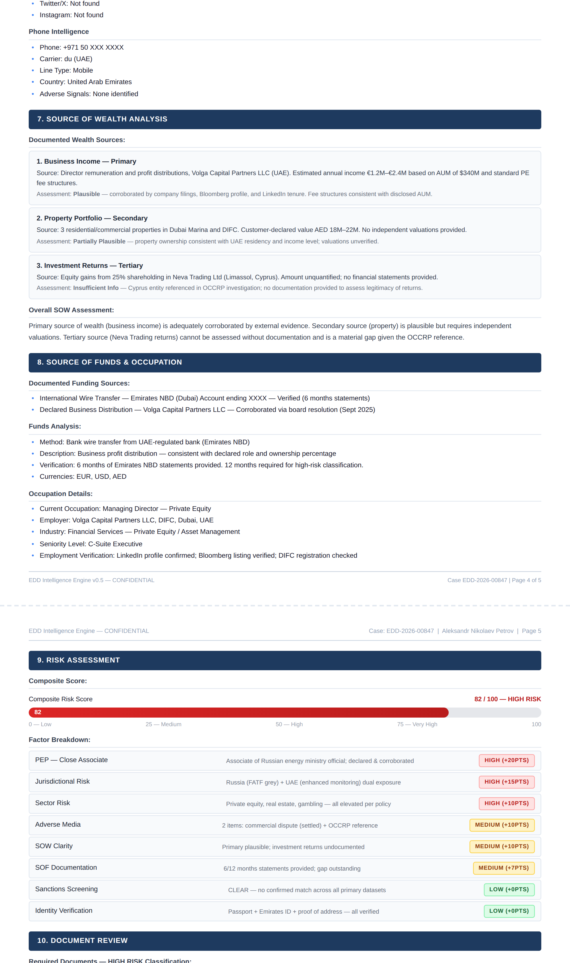 EDD Report — Contact & SOW